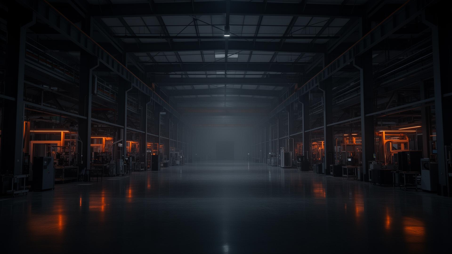 Interior de fábrica industrial moderna